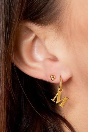 Pendientes Acero Inoxidable Color dorado Inicial A h5 Imagen2
